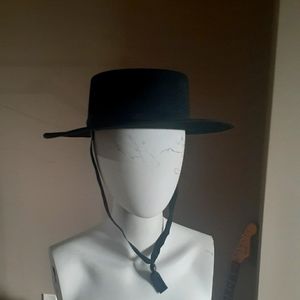 Classic Black Wide-Brim Hat